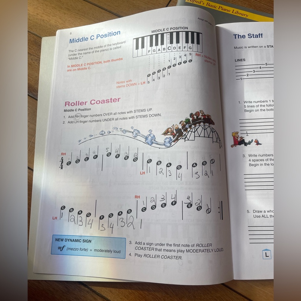 Alfred’s Basic Piano Library Lesson Book Level 1 & Theory Book Level 1 Set - Picture 9 of 9